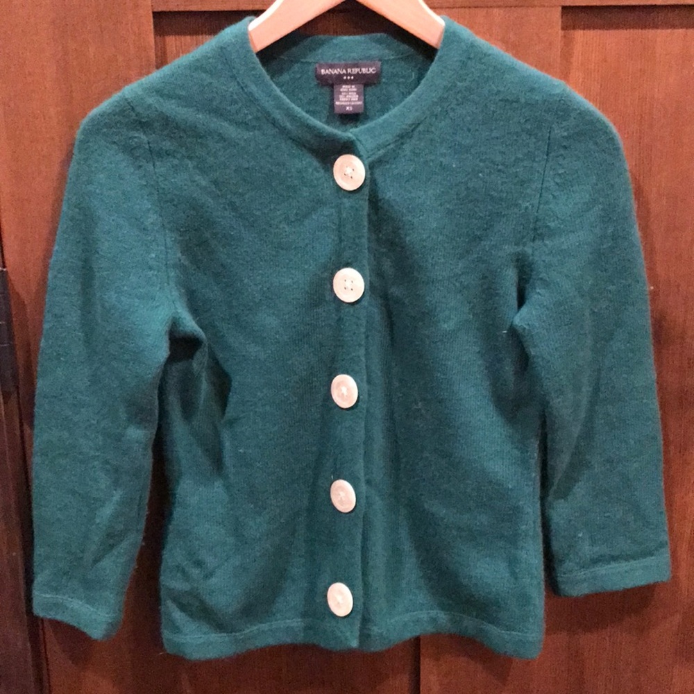 Banana republic Xs green cardigan